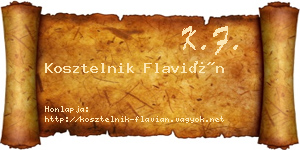 Kosztelnik Flavián névjegykártya